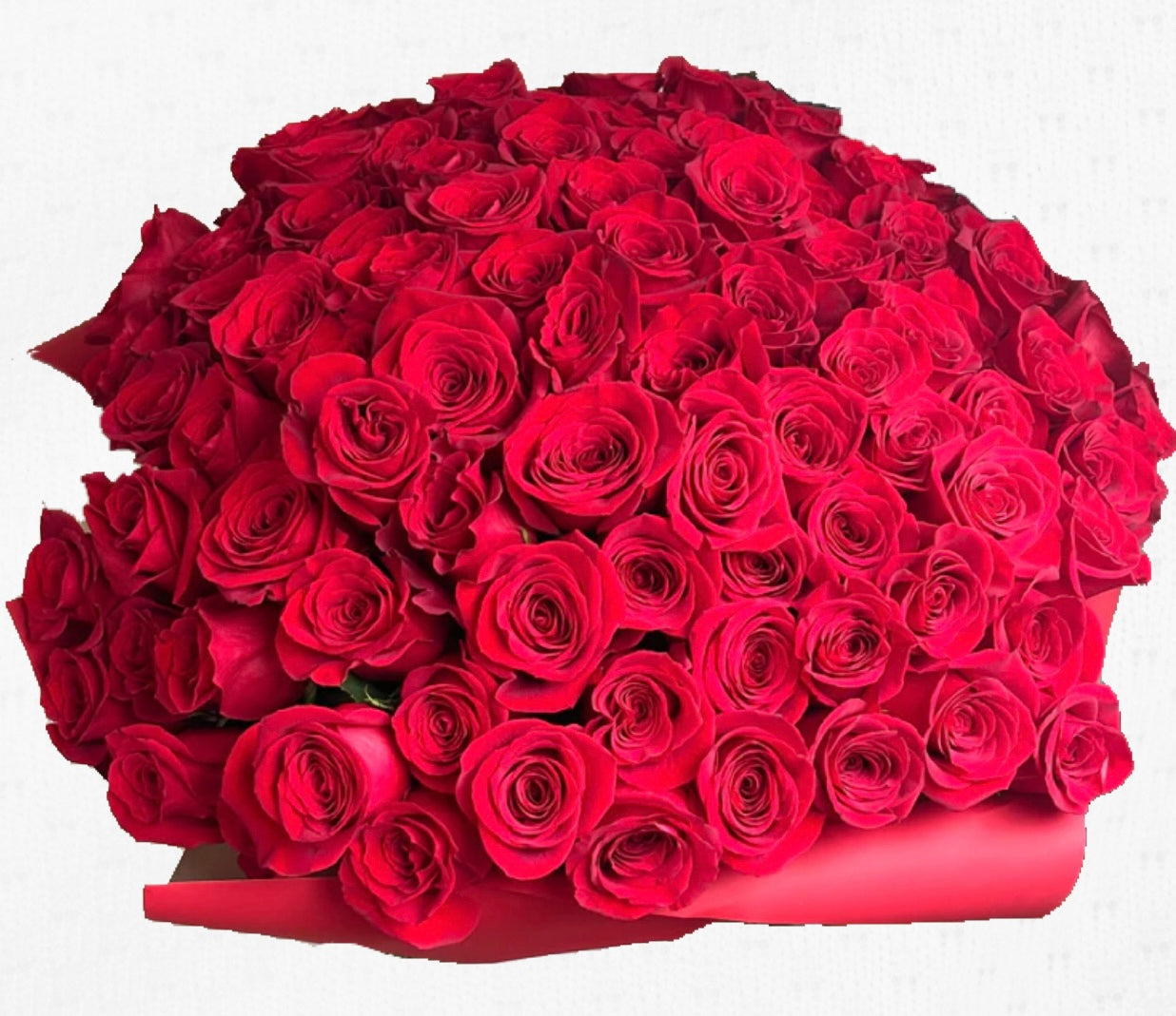 100 Red Roses - The Detailed Florist