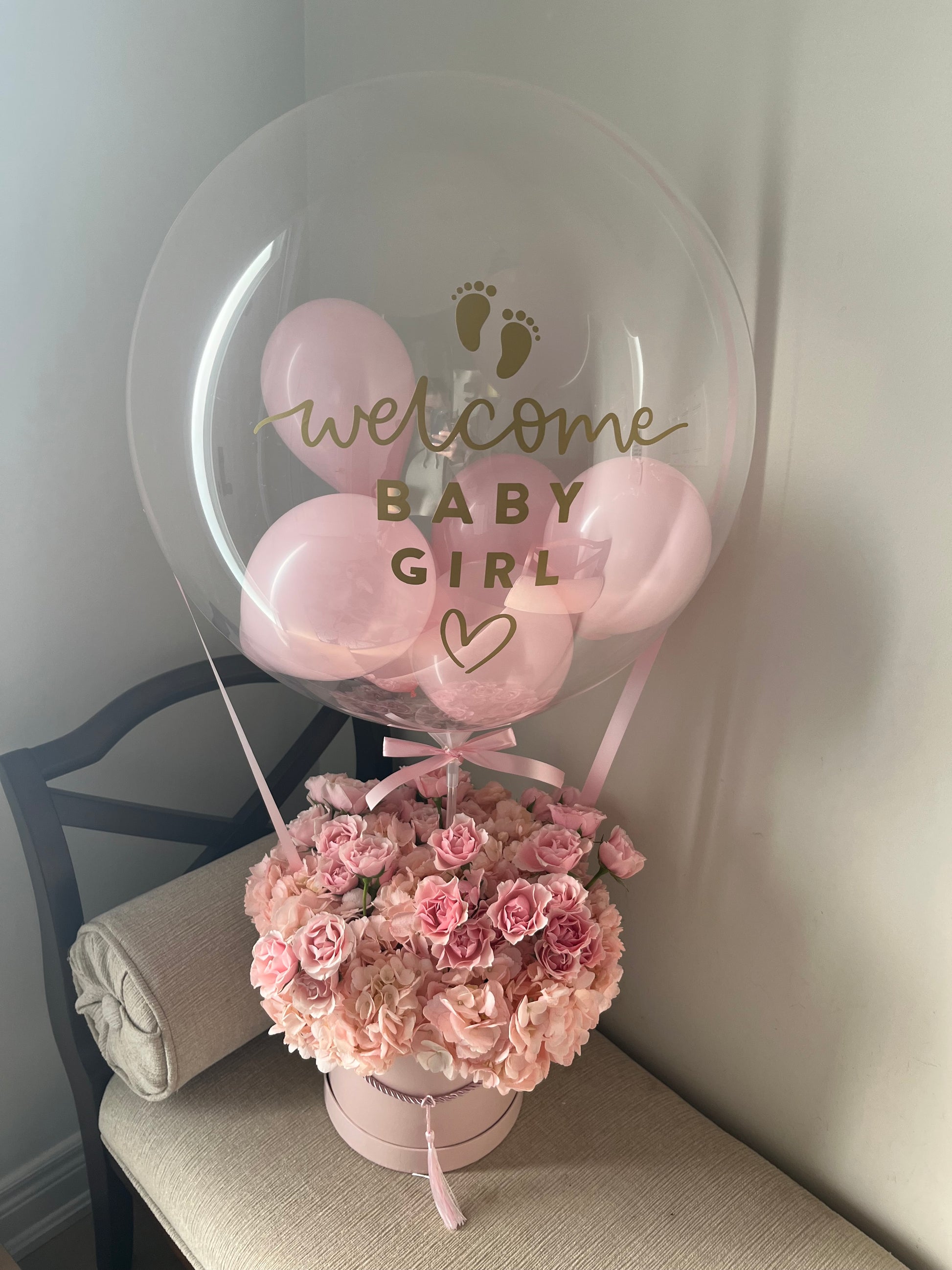 Baby Girl Floral & Balloon - The Detailed Florist