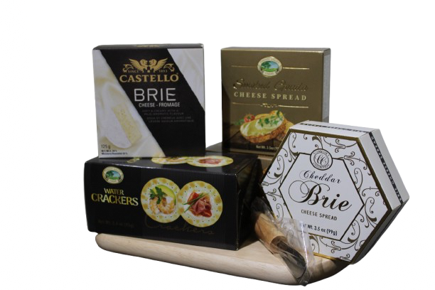 Gourmet Brie Cheese and Crackers Set - The Detailed Florist